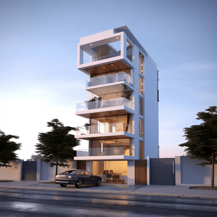 Contemporary multi-storey property