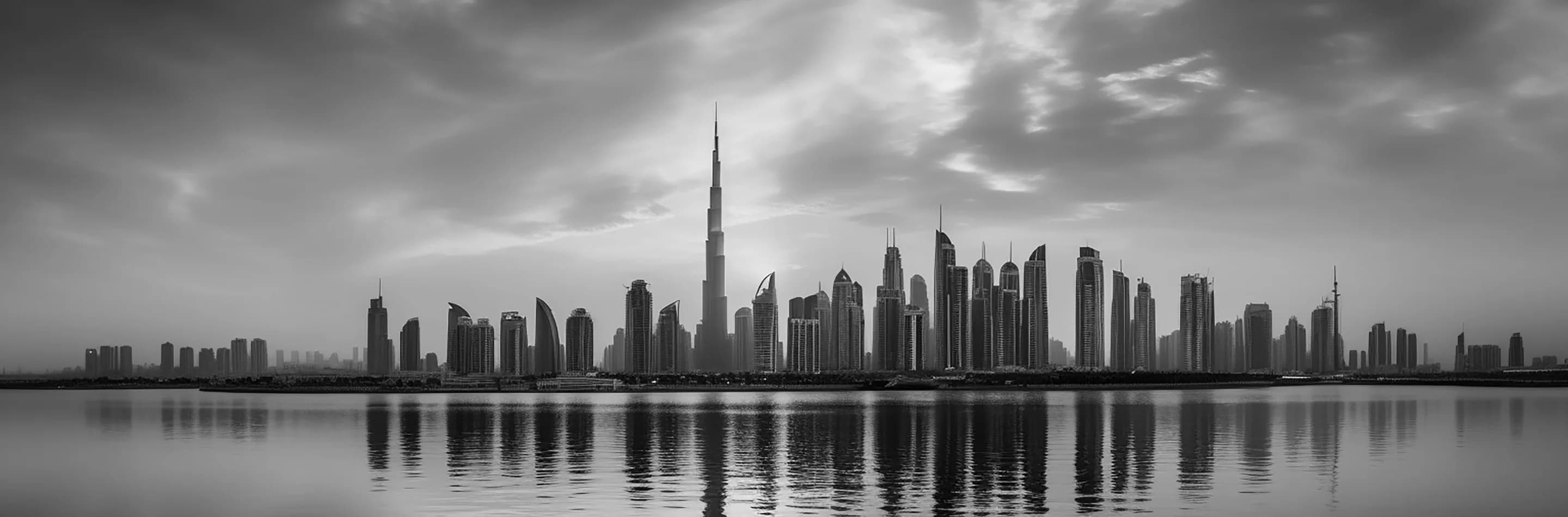 Dubai skyline viewed across the water